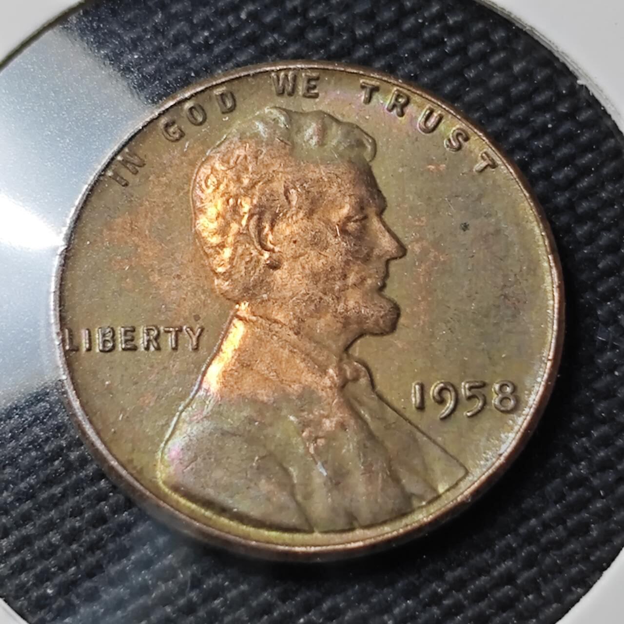 KK钱币收藏小铺  第407期 2月预留时间 周末发货  1958美国麦穗一分铜币