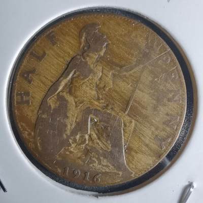 沼泽如烟--第1032场 - 英国1916年半便士