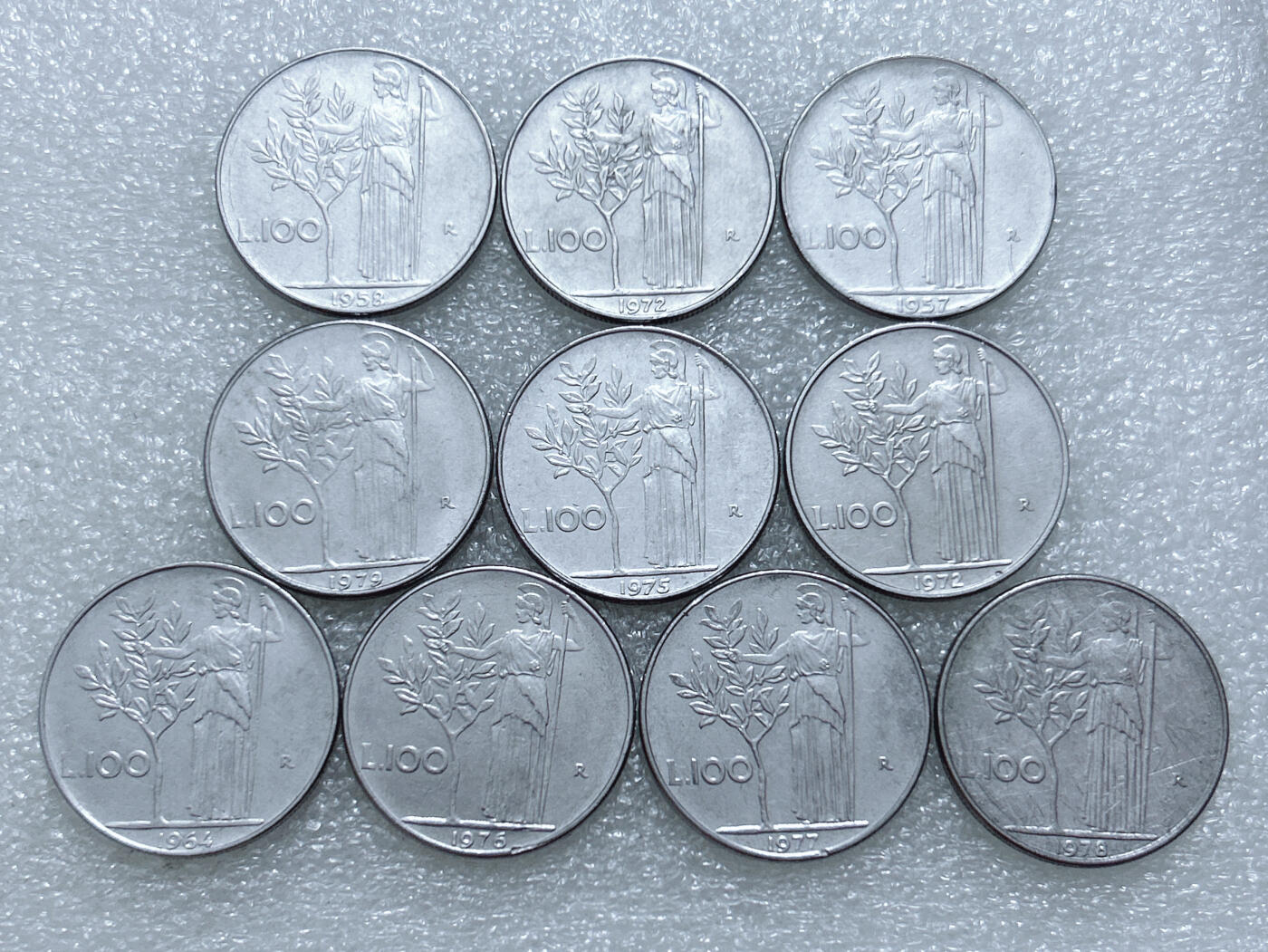 第一海外回流一元起拍收藏 散集专场  第306期 意大利100里拉不锈钢币 10枚