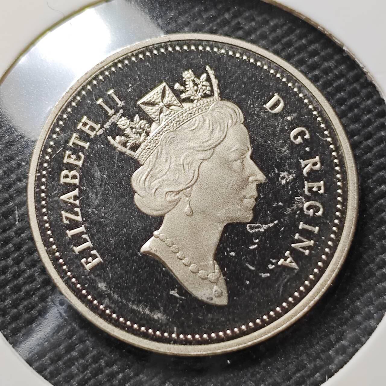 KK钱币收藏小铺  第408期 2月预留时间 周末发货    1992加拿大5分精制 纪念币