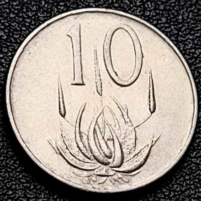 泉币菌-第216场-拍品多 请提前出价 - 珊瑚芦荟  南非1977年10分镍制硬币 20.7毫米 4.0克
