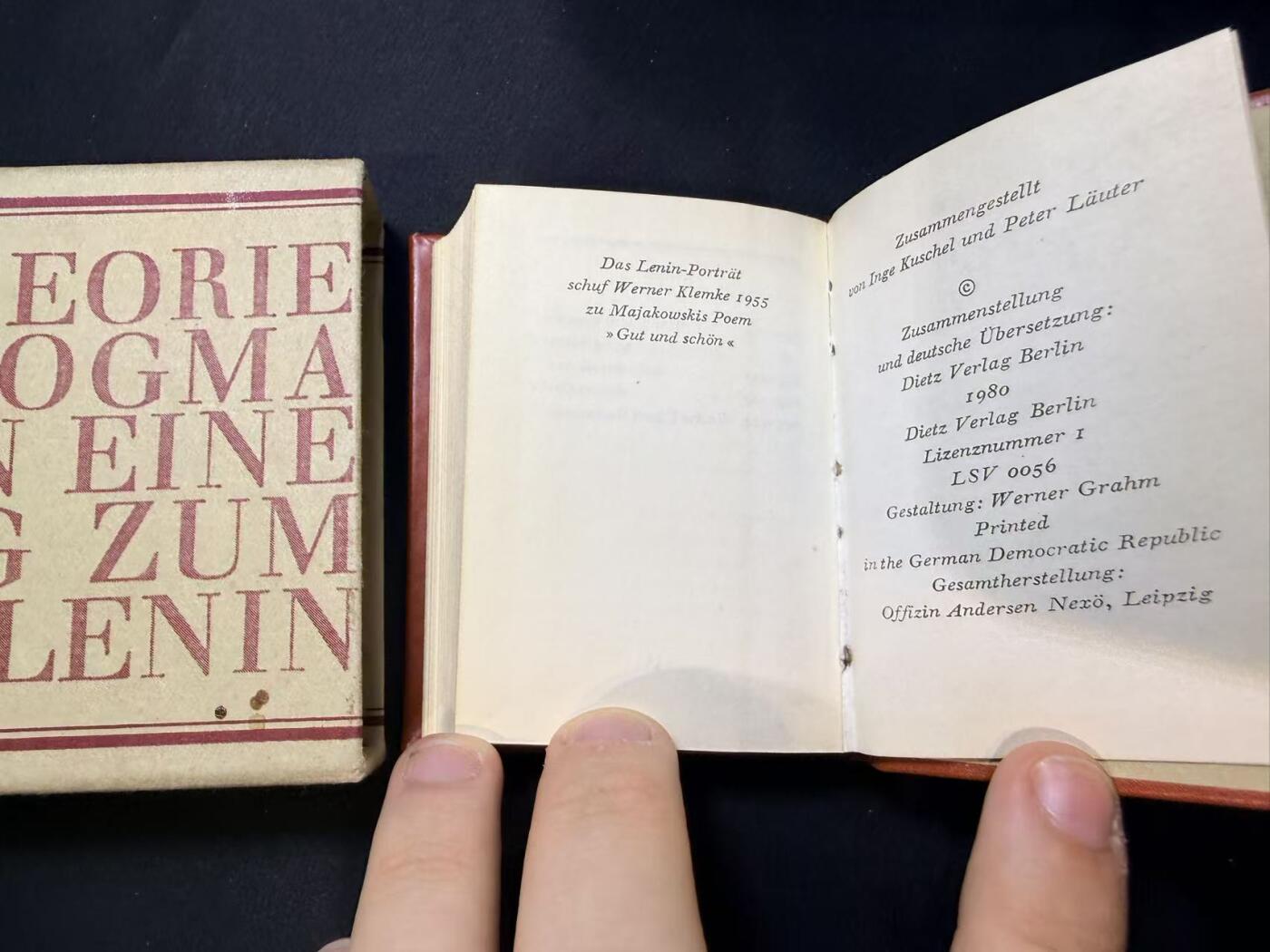 云宸嘉赏-勋臻文献佳藏优品精选场次（低佣 转发佣金红包） 民主德国 LENIN WORTE（列宁语录）东德国家出版社  精装版