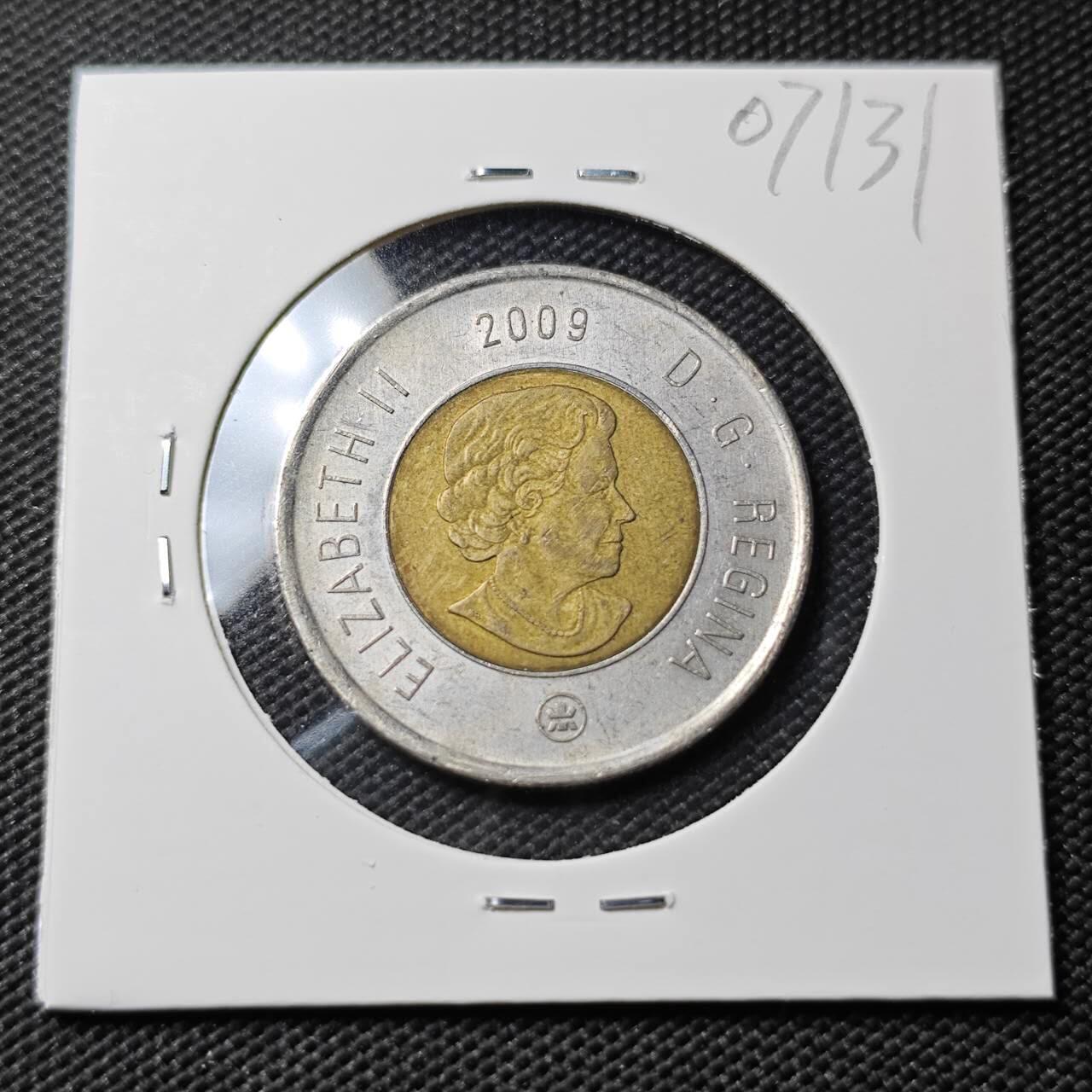 KK钱币收藏小铺  第407期 2月预留时间 周末发货  2009加拿大2元