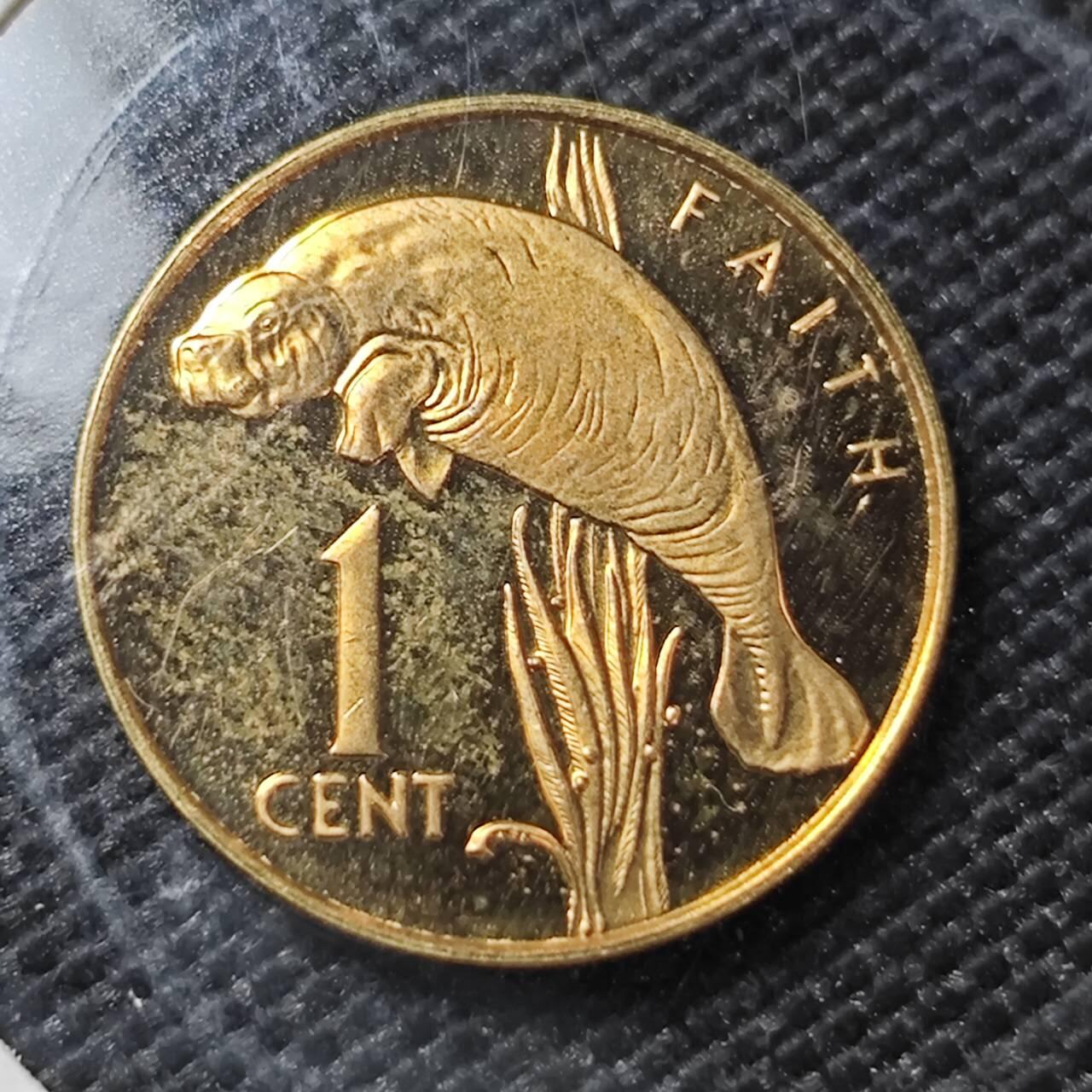 KK钱币收藏小铺  第408期 2月预留时间 周末发货  1980圭亚那1分精制