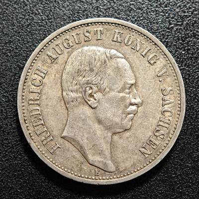 【德藏】世界币章拍卖第169期（拍品征集中~欢迎藏友联系） - 1909年 德国萨克森弗里德里希3马克银币 直径约：32.9mm；重约：16.7g 淡彩包浆