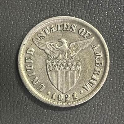 回流0328 -  美属菲律宾1921年10分银币（打铁女神版）