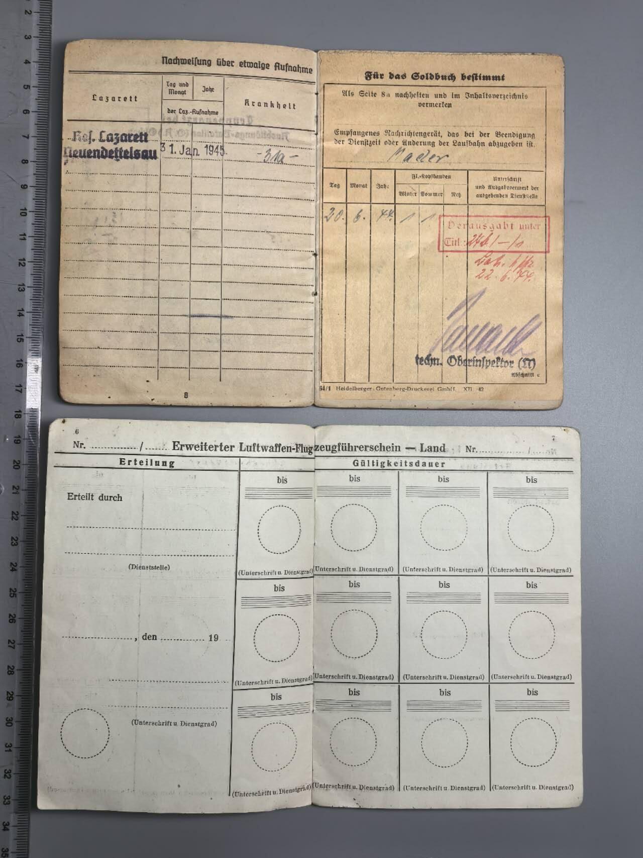 小驴勋章奖章收藏3月28日周六晚六点拍卖（珍爱和平，收藏战争，铭记历史，勿忘国耻，忠党爱国。有偿代拍，送拍规则在简介最后，参拍须阅读规则后再参拍，关系到运费包装发货时效真假辨别等关键信息，拍卖时不再发原图，看大图店主微信码在拍卖店铺介绍里） 赫尔曼戈林伞兵装甲师列兵士兵证，证书一组