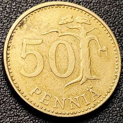 泉币菌-第216场-拍品多 请提前出价 - 1971年 芬兰50芬尼  持剑狮子 欧洲币25mm