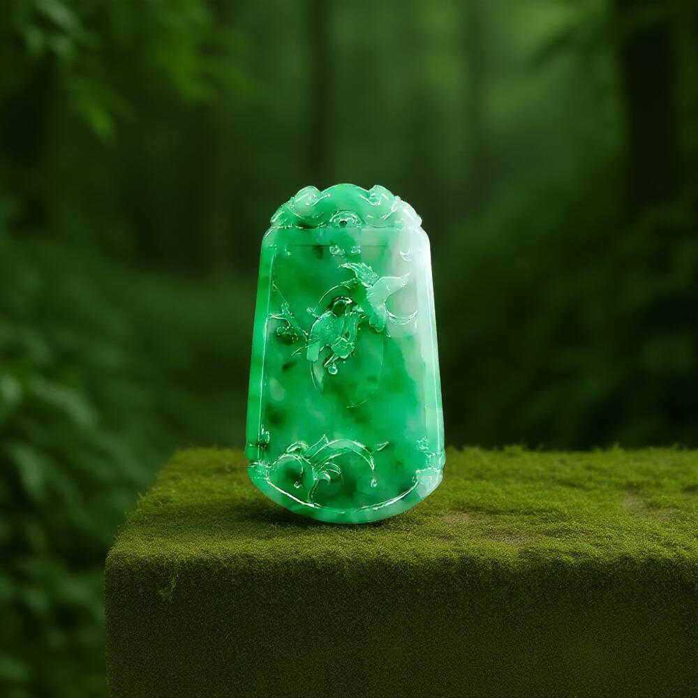 碧月说宝 君子怀瑾·当代和田玉清风专场(五) 冰糯种飘绿兰梅双雀