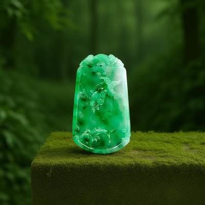 碧月说宝 君子怀瑾·当代和田玉清风专场(五) - 冰糯种飘绿兰梅双雀