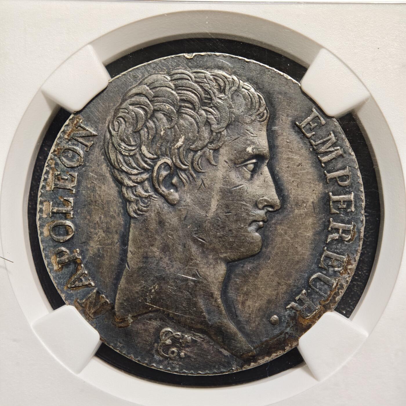 【德藏】世界币章拍卖第169期（拍品征集中~欢迎藏友联系） 1806年 法国拿破仑一世5法郎银币 NGC XF 状态极佳