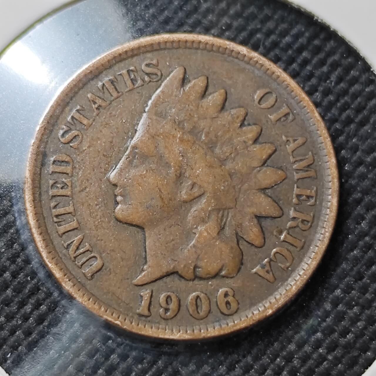 KK钱币收藏小铺  第409期 2月预留时间 周末发货  1906美国1分铜币