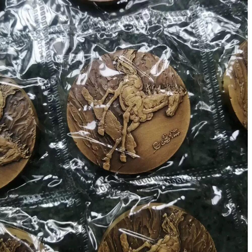 中国铜章专拍 2015年上海造币厂 奔马小铜章 奔马铜章 45mm 带证书，保真正品