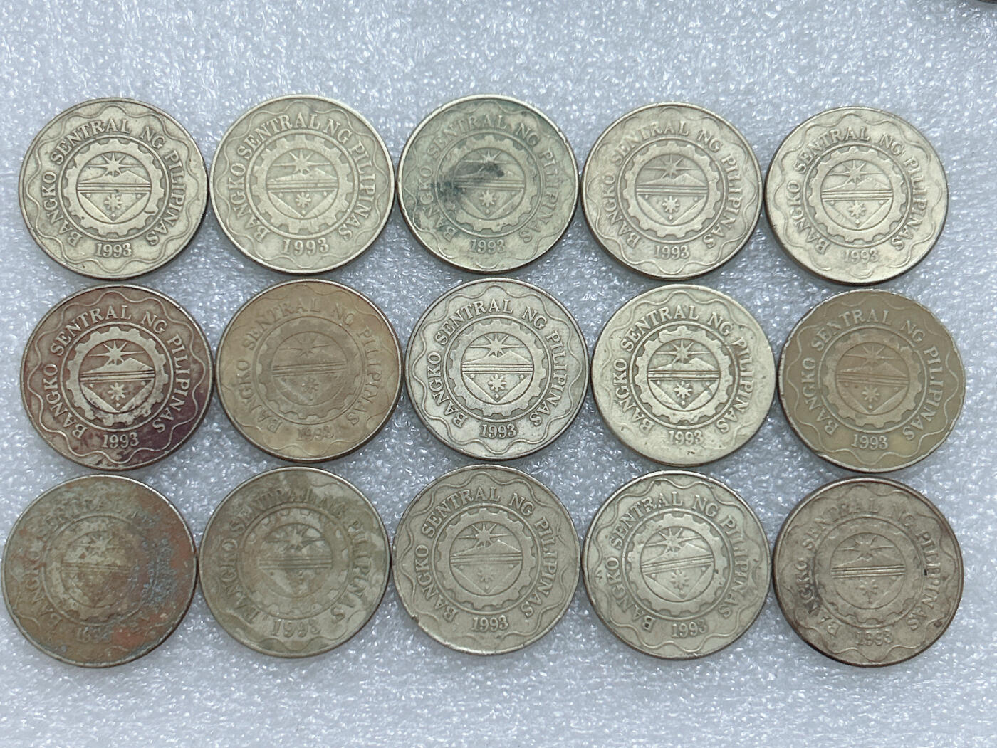 第一海外回流一元起拍收藏 散集专场  第306期 菲律宾5比索硬币 15枚