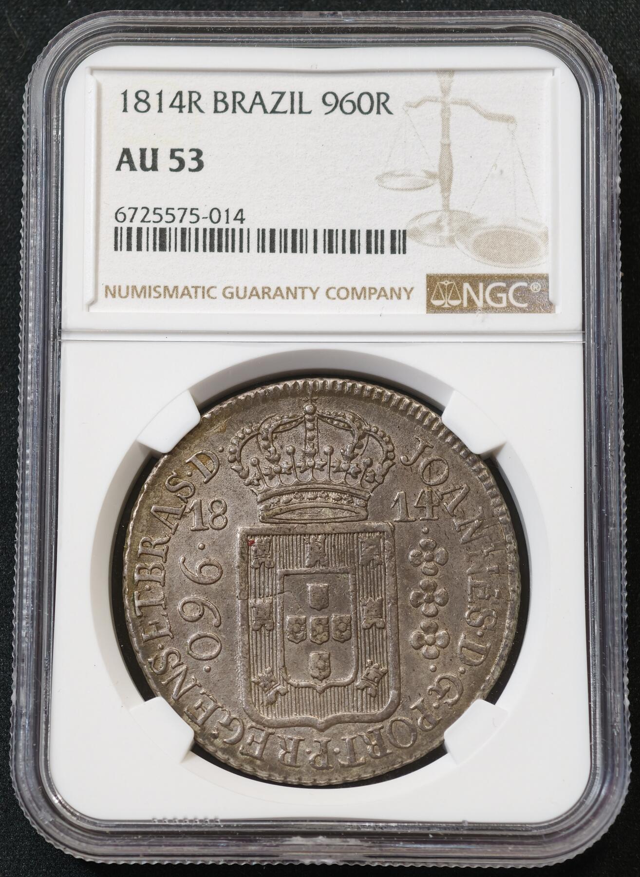 “方寸甄品”甄品场，甄臻铺-世界币章拍卖（第57期，直播拍卖），送拍享返佣金等优惠多多 NGC-AU53 1814R 巴西960R 大银币，还有浅浅转光