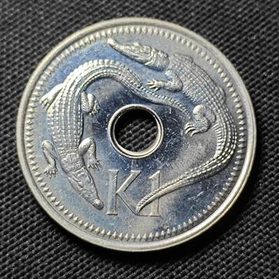 KK钱币收藏小铺  第408期 2月预留时间 周末发货 - 1999巴布内亚新几内亚1基纳