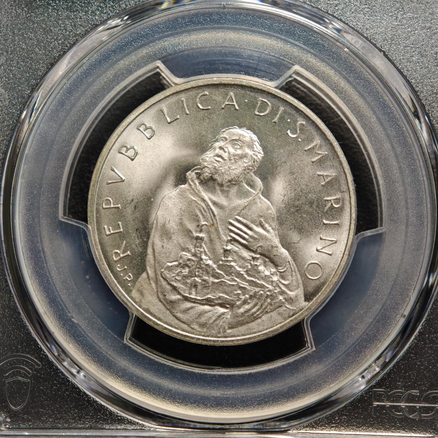 【德藏】世界币章拍卖第169期（拍品征集中~欢迎藏友联系） 1979年 圣马力诺500里拉银币 PCGS MS67 原光极强