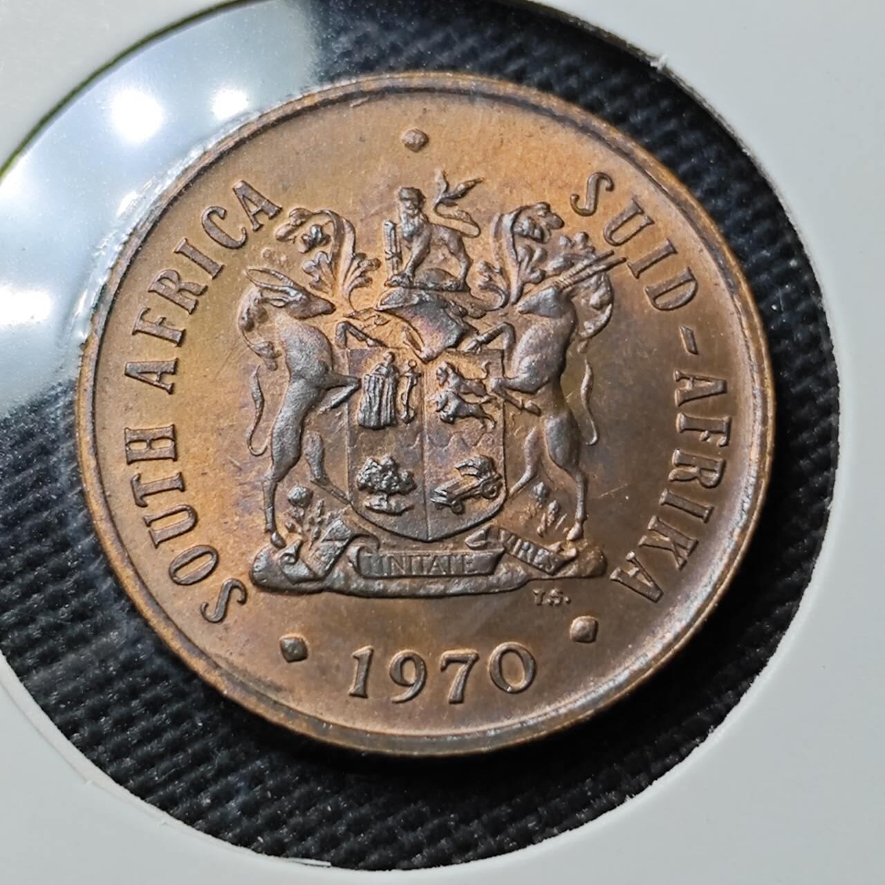 KK钱币收藏小铺  第408期 2月预留时间 周末发货  1970南非2分铜币