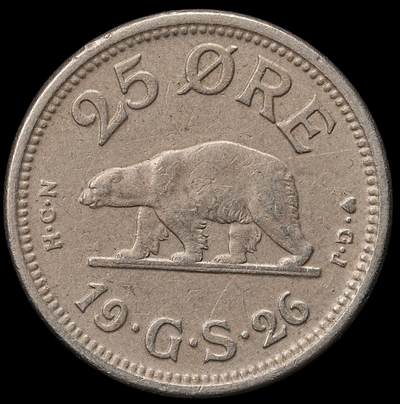 修遠堂世界钱币第109期 - 1926年格陵兰25欧尔