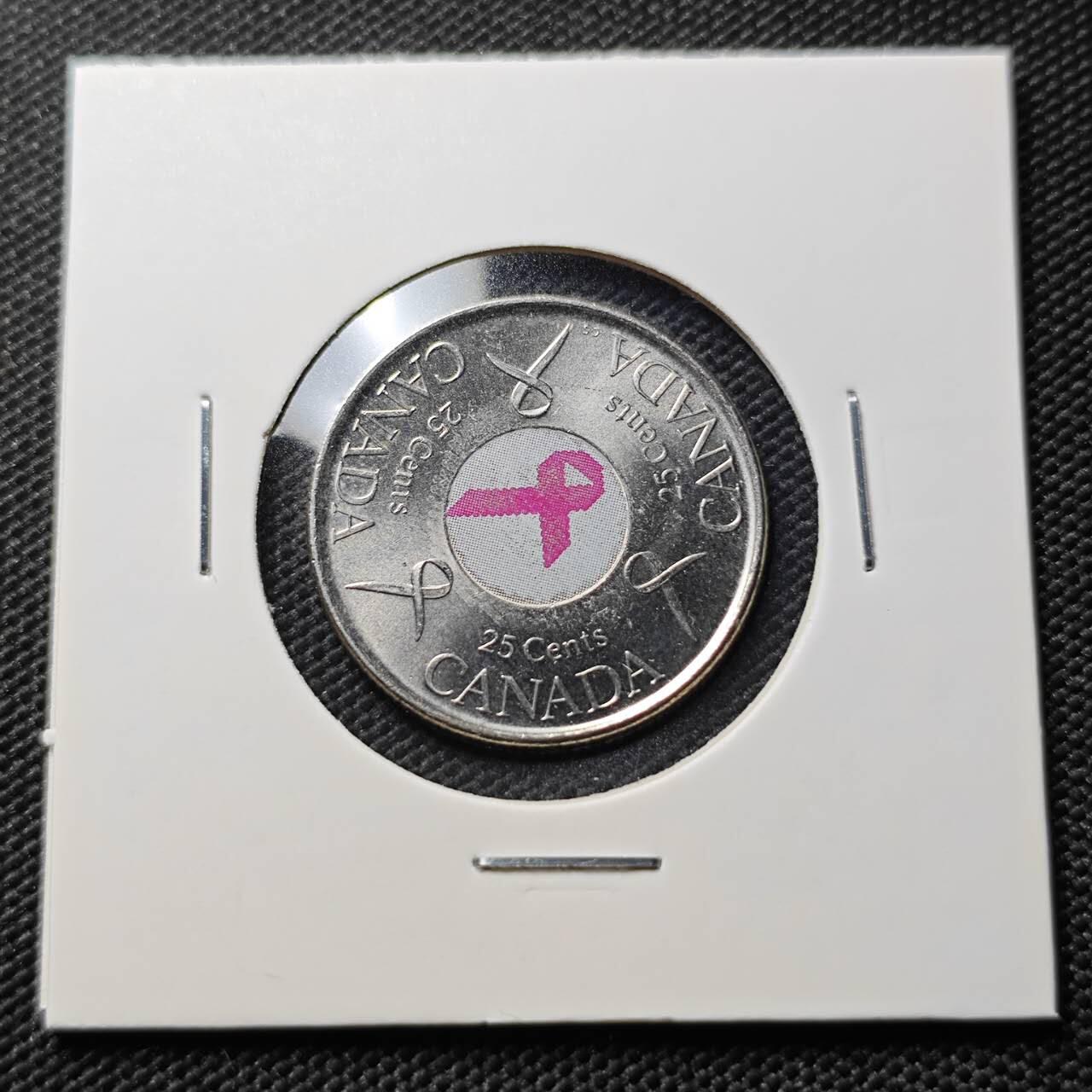 KK钱币收藏小铺  第407期 2月预留时间 周末发货  加拿大25分纪念币 彩色纪念币