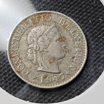 KK钱币收藏小铺  第408期 2月预留时间 周末发货 -  1947瑞士5分