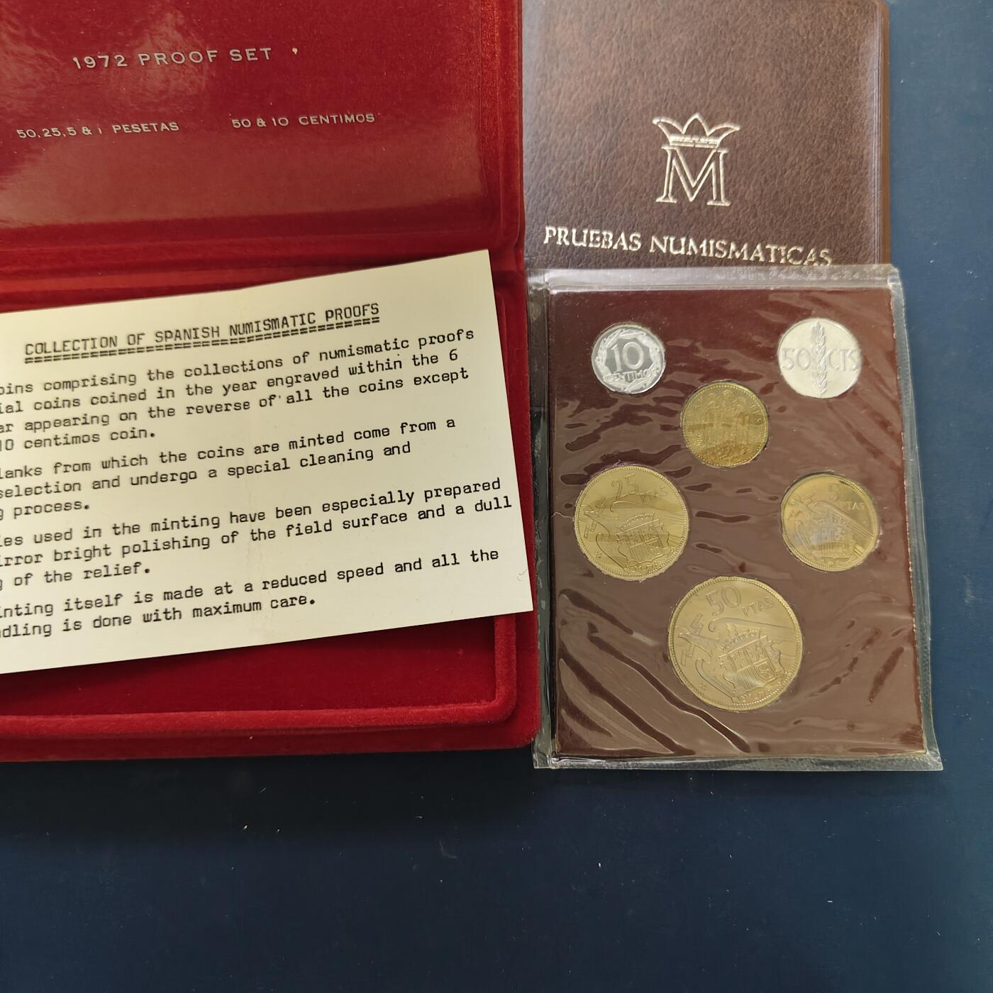 【全场包邮】纯粹捡漏拍515场 西班牙1957-1966年官方卡装精制套币-盒证全