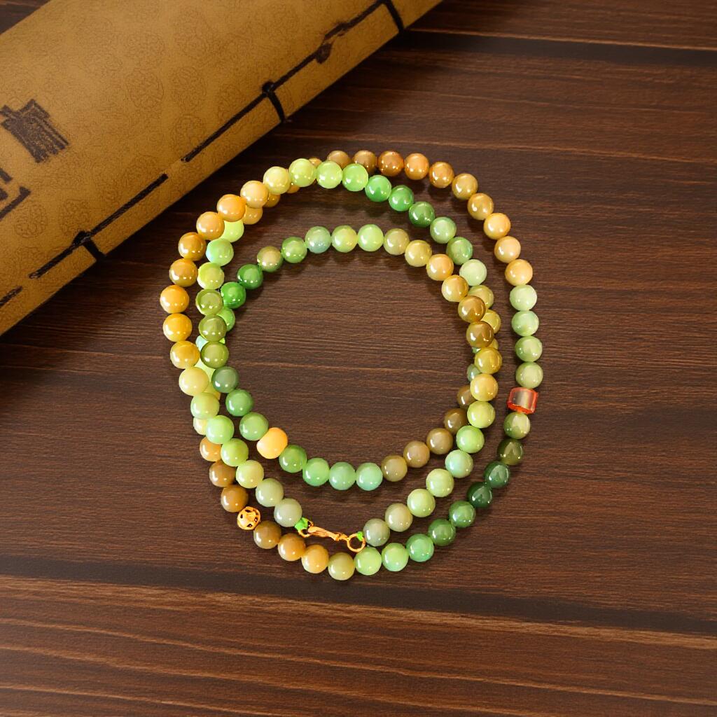 碧月说宝 君子怀瑾·当代和田玉清风专场(六) 碧玉黑羊洞项链