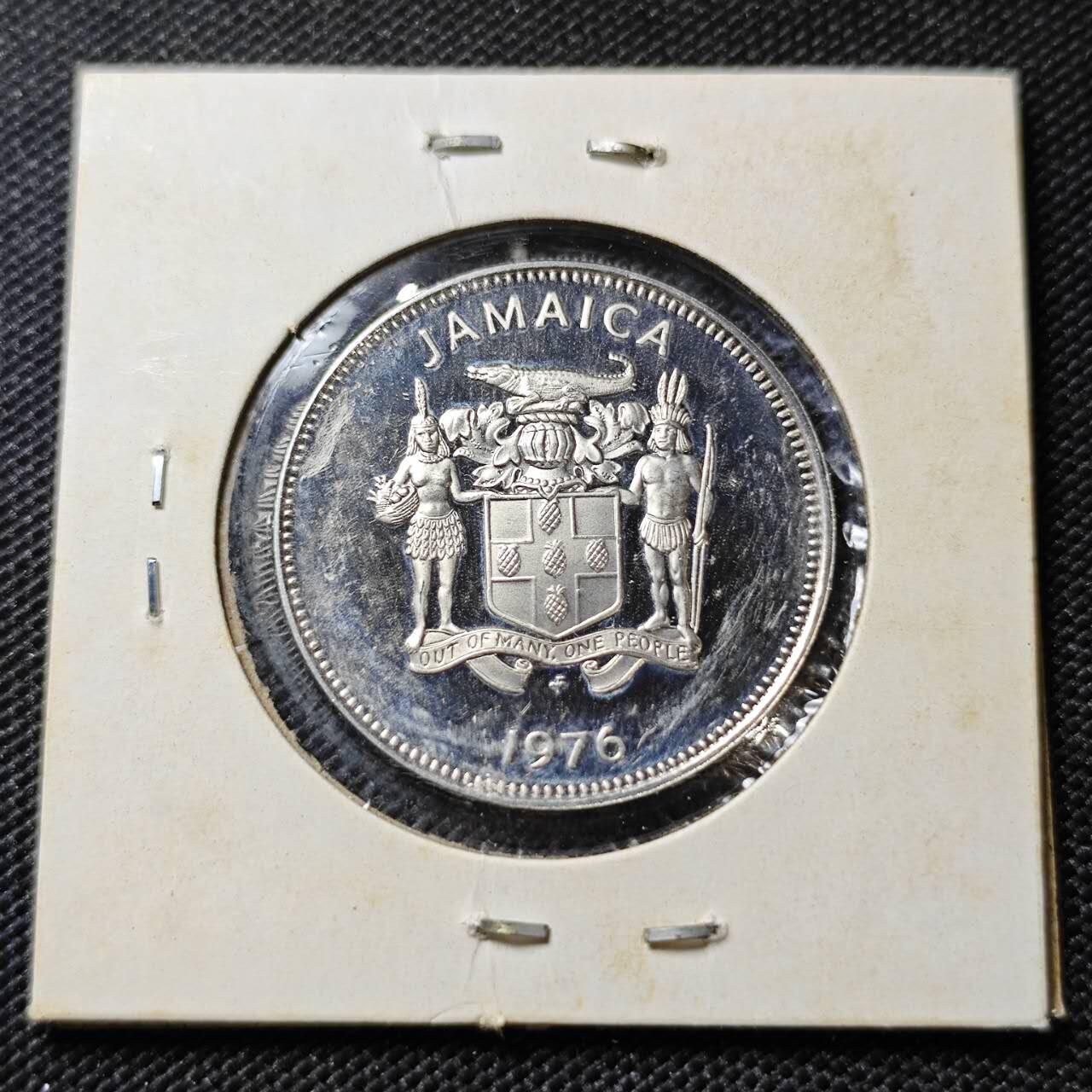 KK钱币收藏小铺  第408期 2月预留时间 周末发货   1976牙买加20分精制币