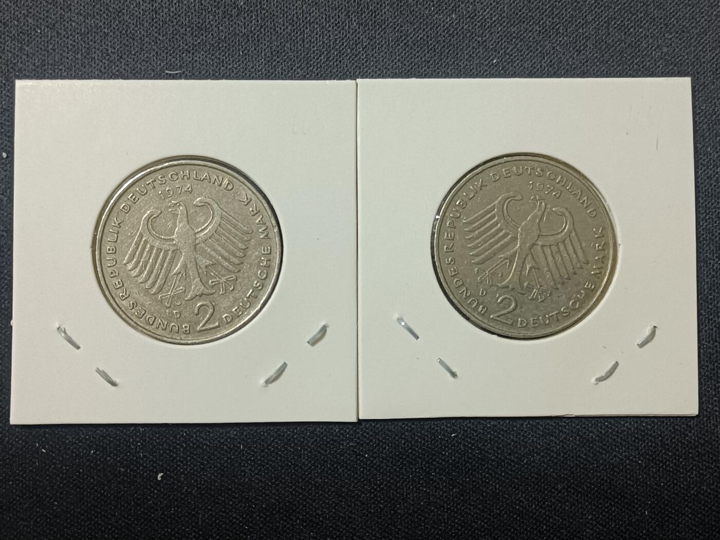 【游宝拍卖】丙午马年第15期 德国2马克 1972年 不同头像