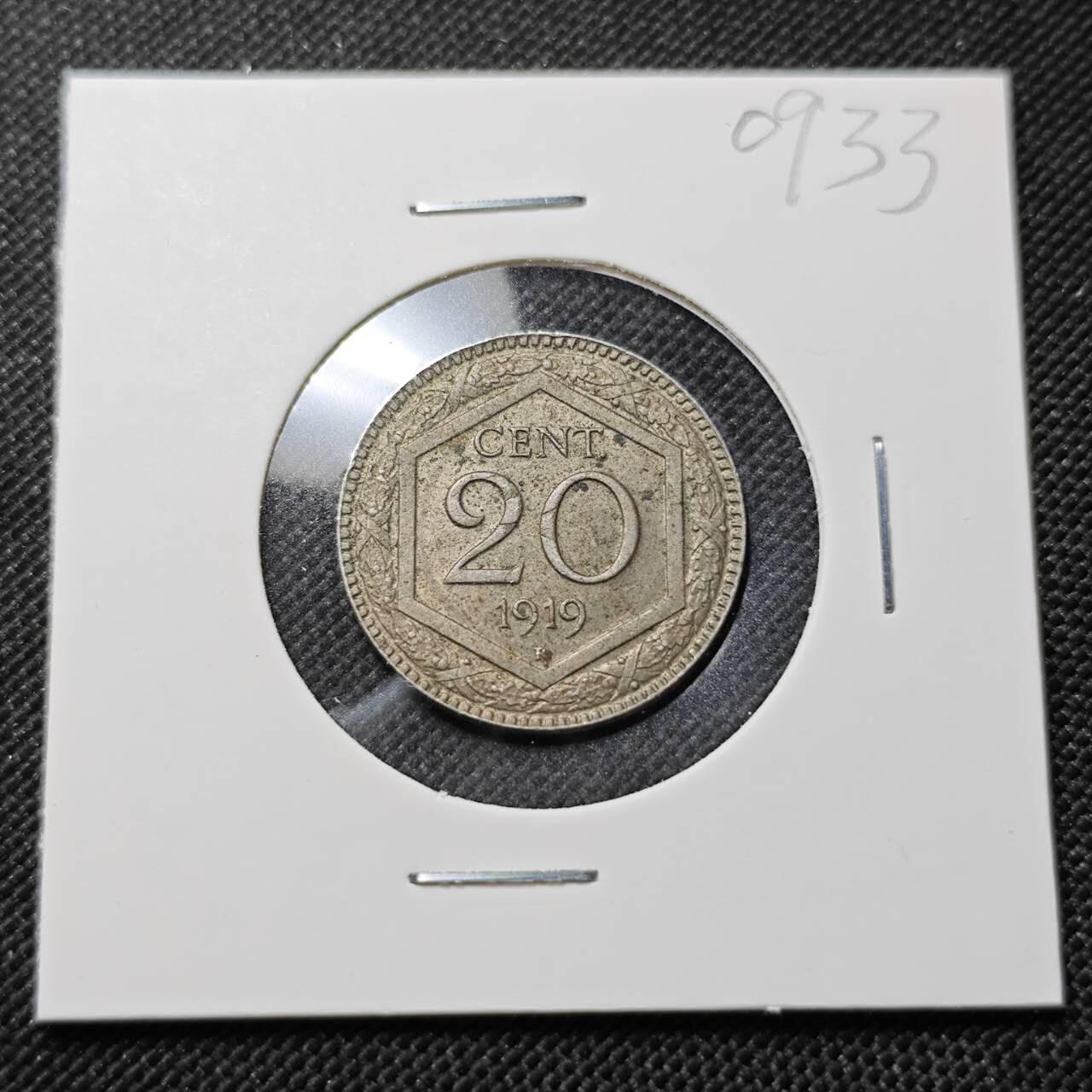 KK钱币收藏小铺  第409期 2月预留时间 周末发货  1919意大利20分