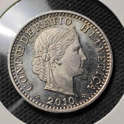 KK钱币收藏小铺  第409期 2月预留时间 周末发货 -  2010瑞士20分