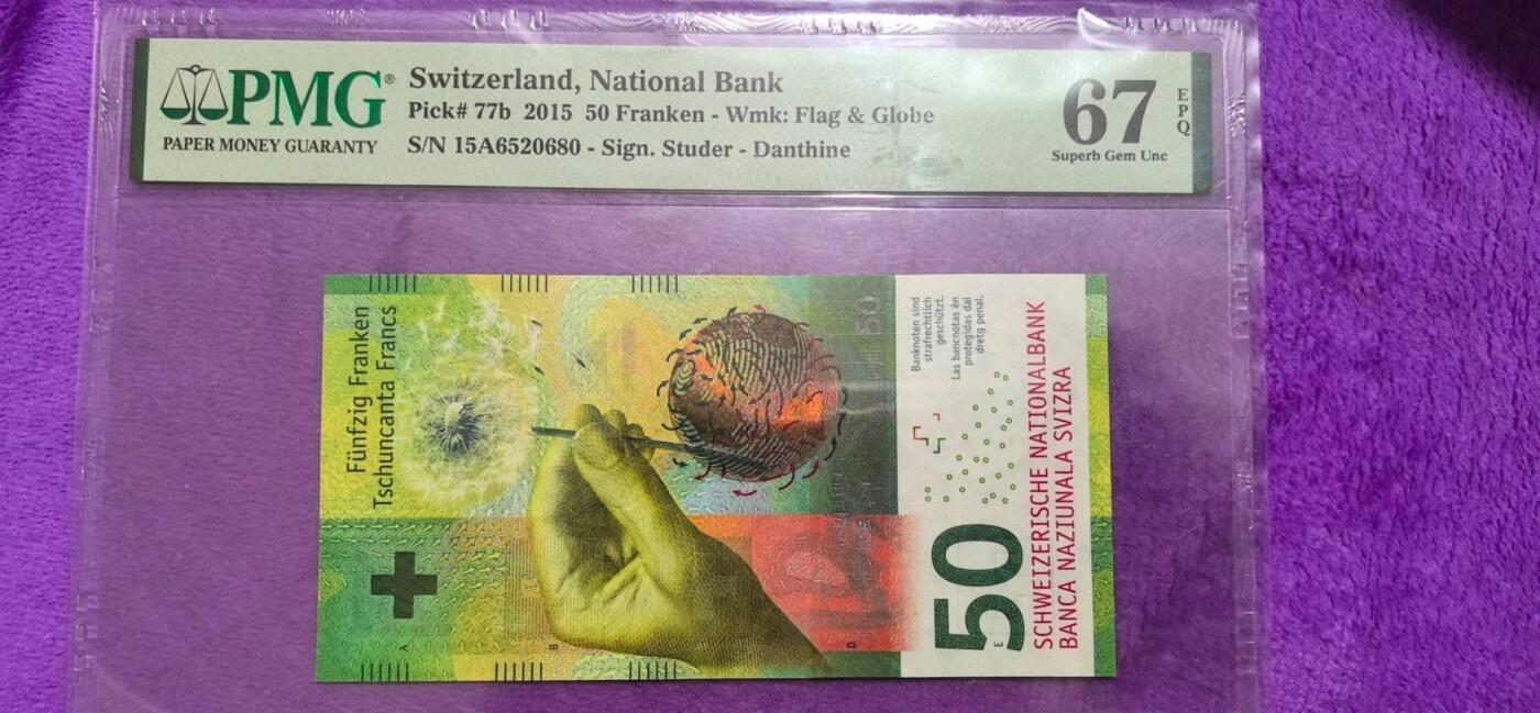 瑞士A冠50法郎