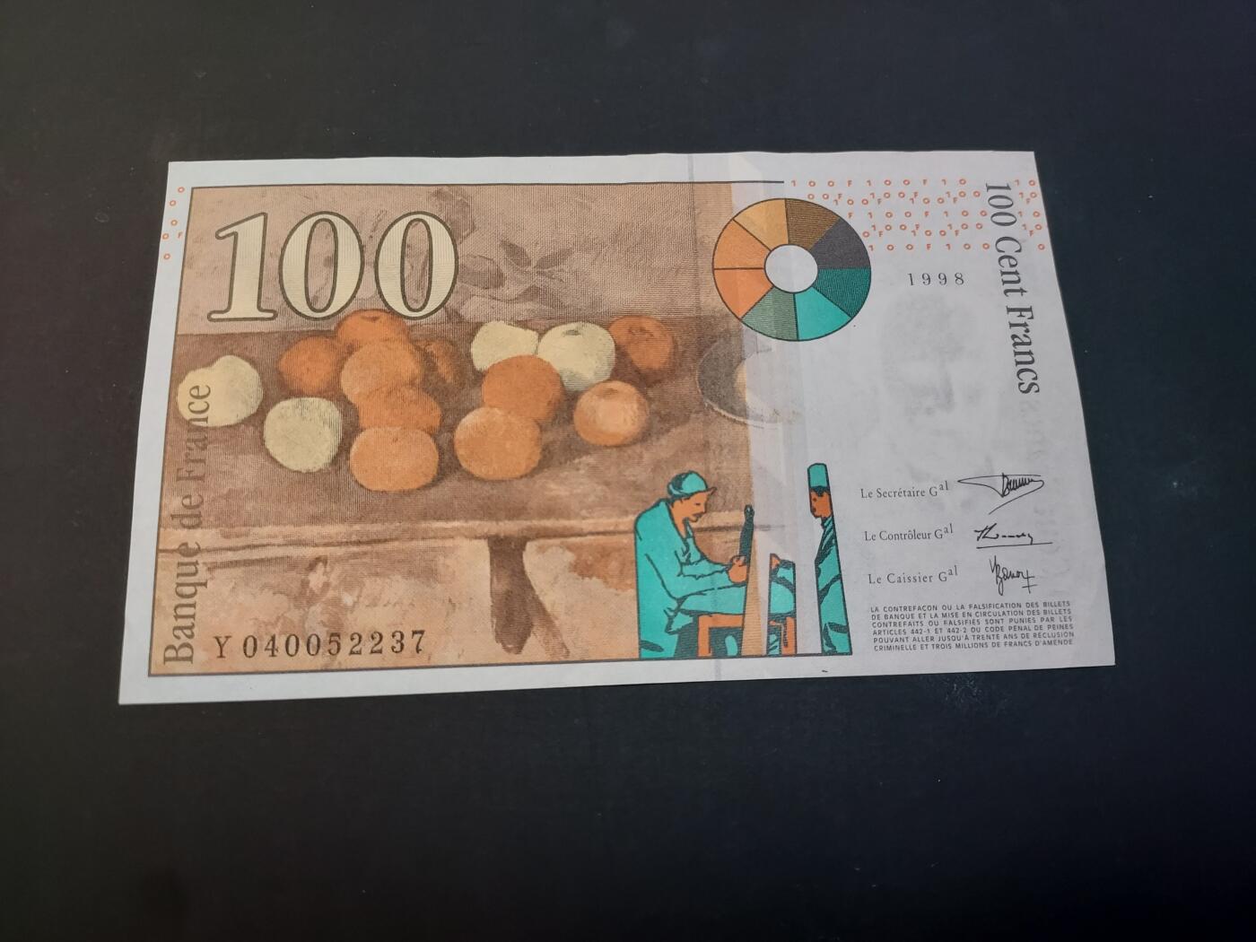 博彦收藏    4月1日 8点 钱币专场 法国 100法郎 8-85品