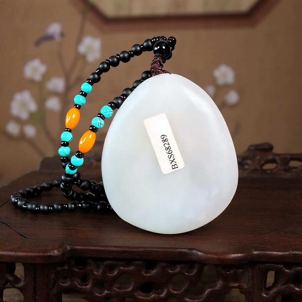 碧月说宝 君子怀瑾·当代和田玉清风专场(五) 和田玉山料观音牌