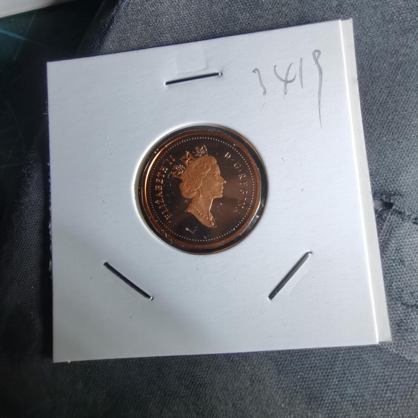 沼泽如烟--第1034场 加拿大1995年1分精制币