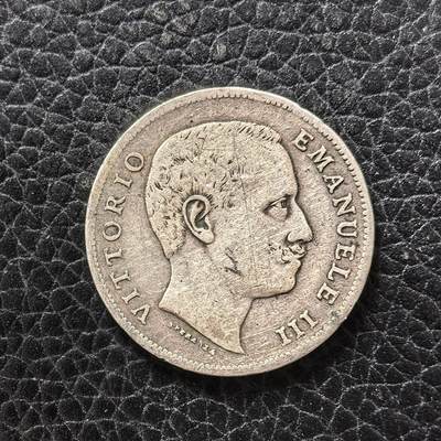 道一币馆币章第一百七十二场 - 意大利1902年维托里奥·埃马努埃莱三世鹰徽1里拉银币 5g 835s