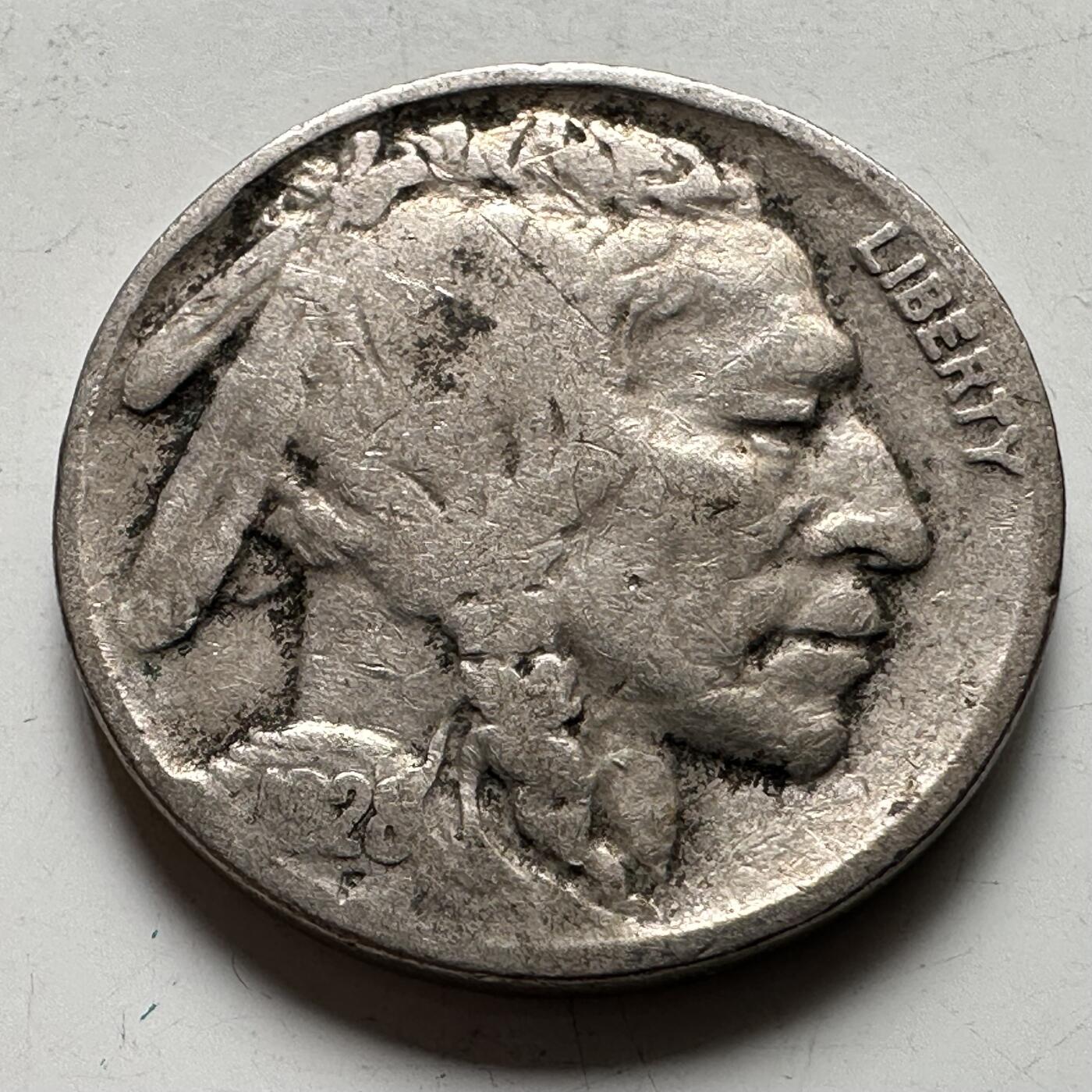 🌹外币初藏🌹🐯2026年第34场   每周二四六晚8️⃣点 接代拍 美国 1928年 印第安野牛 5分 铜镍币 