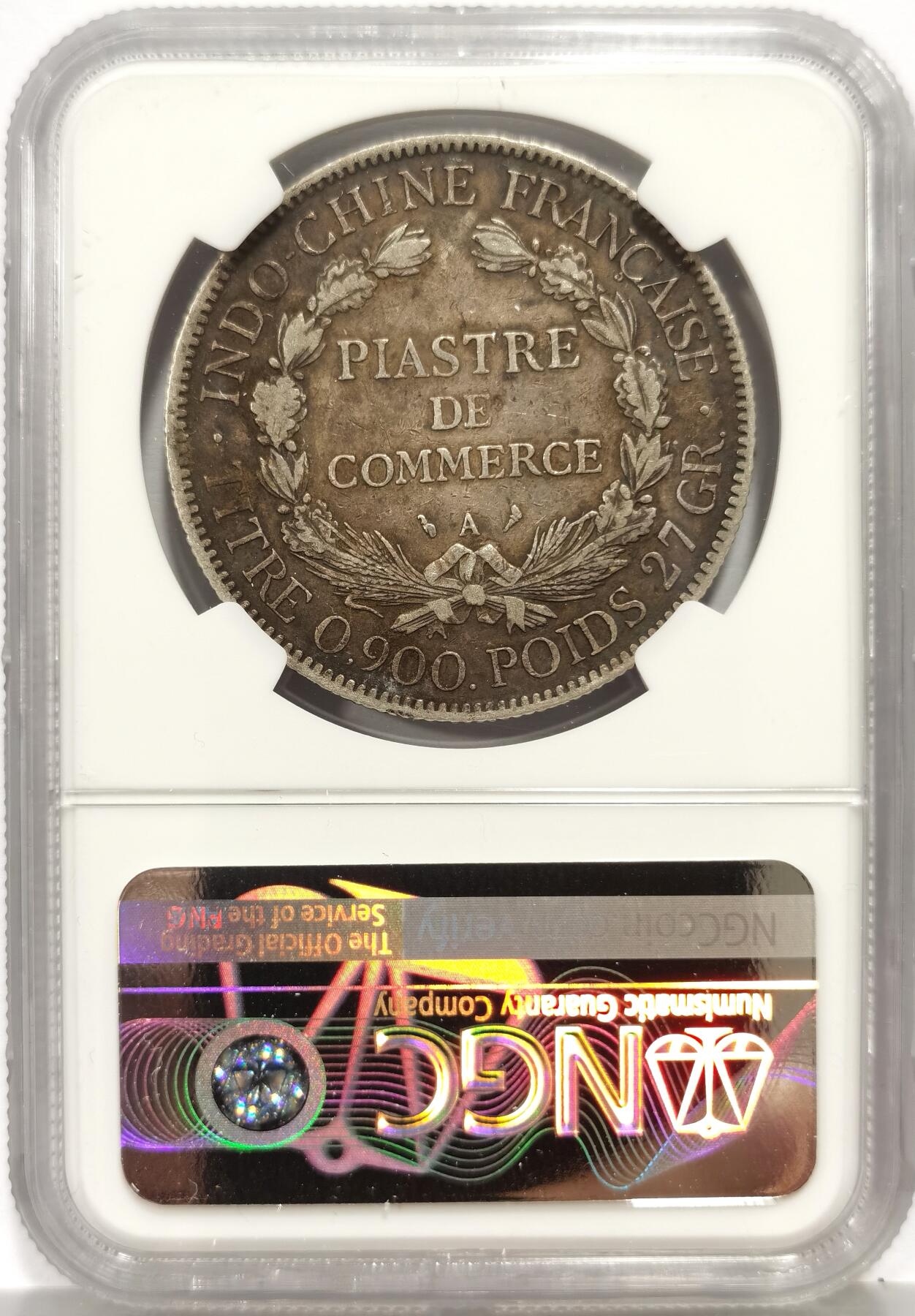 博洋堂“芳菲春韵”3月精品大拍专场暨第166期（全场包邮） NGC XF40 法属印支1907年A版坐洋银币，原味包浆-1
