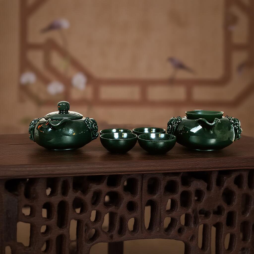 碧月说宝 君子怀瑾·当代和田玉清风专场(六) 青玉套壶