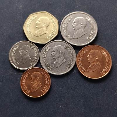 【全场包邮】纯粹捡漏拍514场 - 约旦1992-1997年侯赛因·伊本·塔拉尔6枚套币