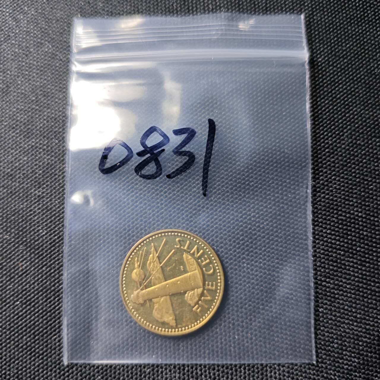 KK钱币收藏小铺  第408期 2月预留时间 周末发货  1980巴巴多斯5分 精制币