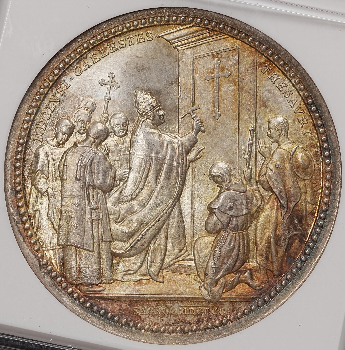 修遠堂世界钱币第109期 NGC MS65 1900年梵蒂冈教皇利奥十三世圣年（Holy Year）纪念银章