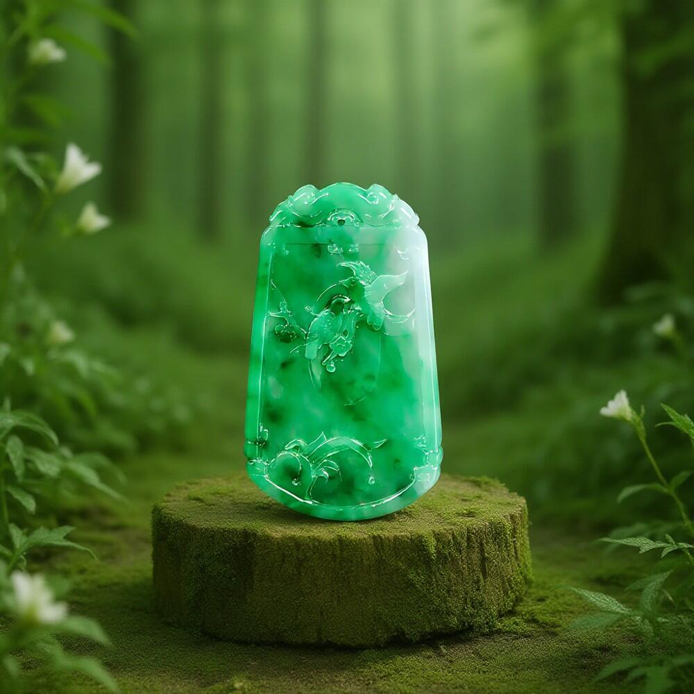 碧月说宝 君子怀瑾·当代和田玉清风专场(五) 冰糯种飘绿兰梅双雀