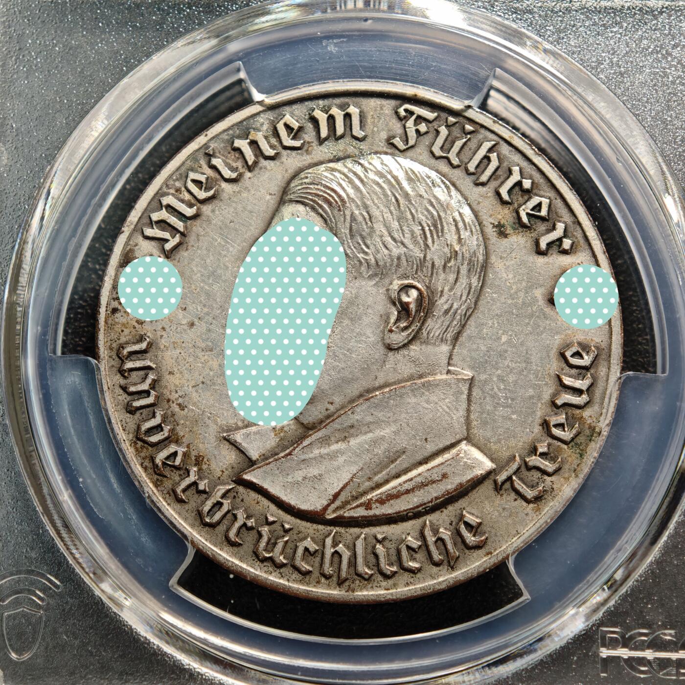 【德藏】世界币章拍卖第169期（拍品征集中~欢迎藏友联系） 1934年 德国民族社会主义工人党布霍尔茨国家社会主义者纪念馆落成镀银纪念铜章 PCGS MS62（原图请查询PCGS评级官网）