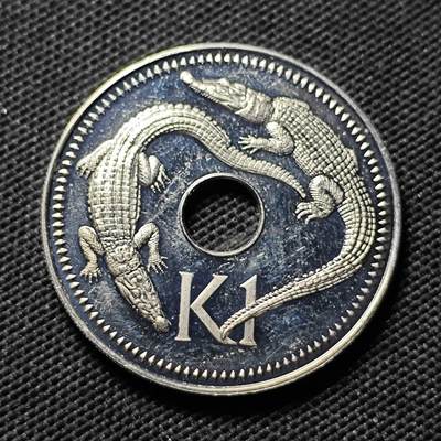 KK钱币收藏小铺  第408期 2月预留时间 周末发货 -  1975巴布内亚新几内亚1K 精制