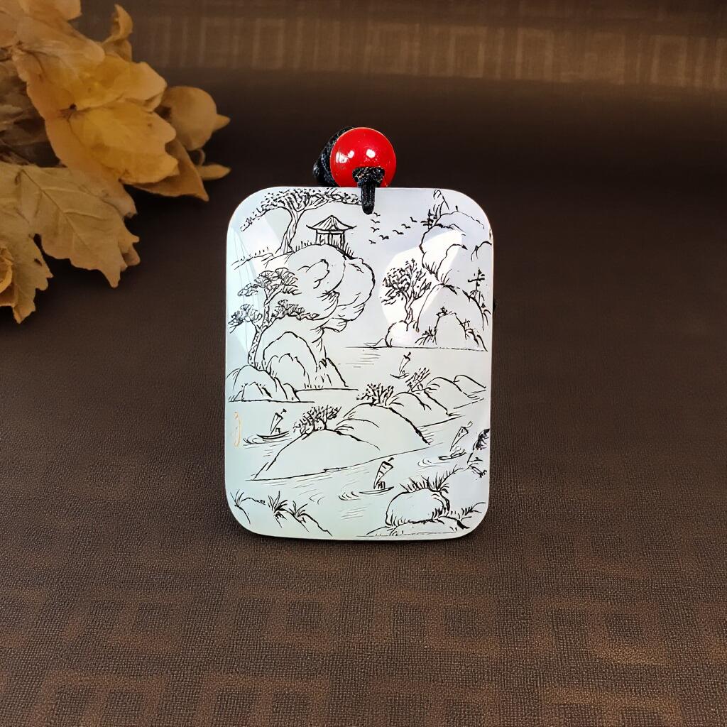 碧月说宝 君子怀瑾·当代和田玉清风专场(五) 和田玉山料山水牌