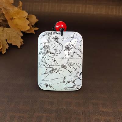 碧月说宝 君子怀瑾·当代和田玉清风专场(五) - 和田玉山料山水牌