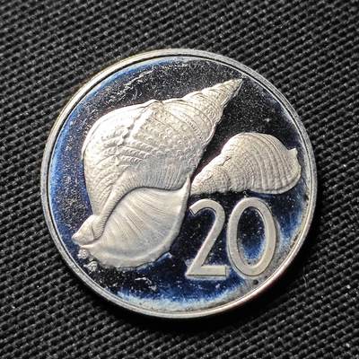 KK钱币收藏小铺  第408期 2月预留时间 周末发货 -   1976库克20分 精制币