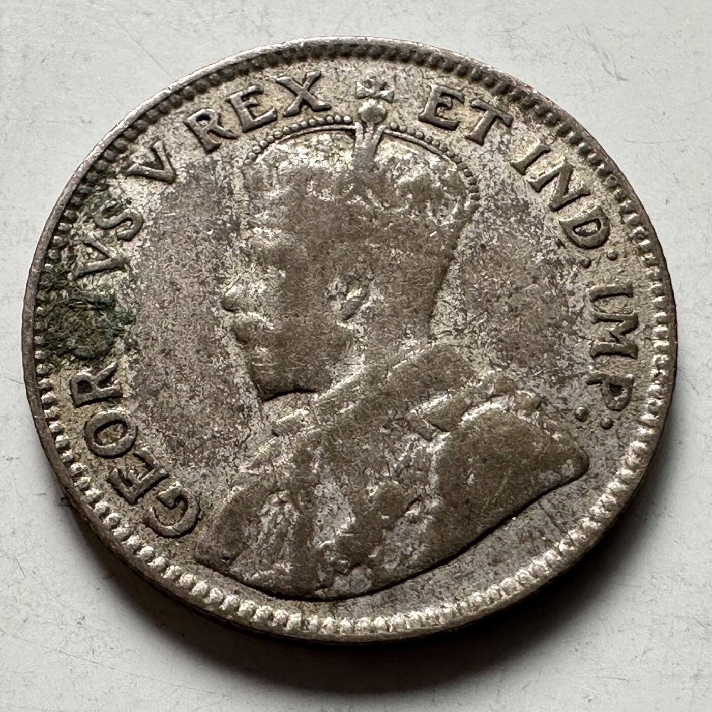 🌹外币初藏🌹🐯2026年第34场   每周二四六晚8️⃣点 接代拍 英属东非 1921年 乔治五世 50分 银币 含银25% - 5.65g-23.5mm