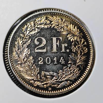 KK钱币收藏小铺  第407期 2月预留时间 周末发货 -  2014瑞士2法郎